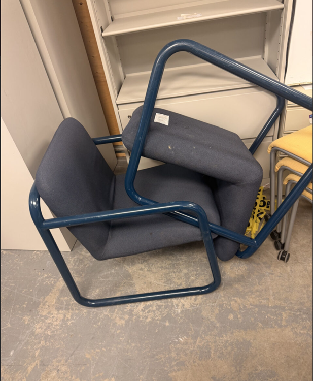 blue chairs