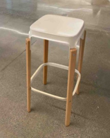 White metal stool 