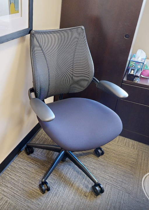 Task chair with arms