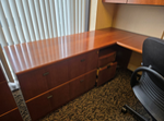 Left ped return with 2 drawer lateral file (36"W)