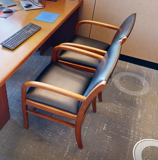 Black guest chair
