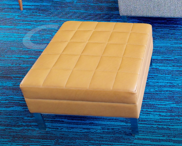 Gold square ottoman