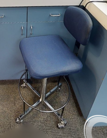 Blue teller task chair no arms