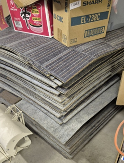 Basement Old Carpet Tiles