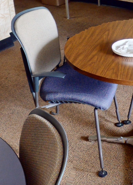 Blue guest chair