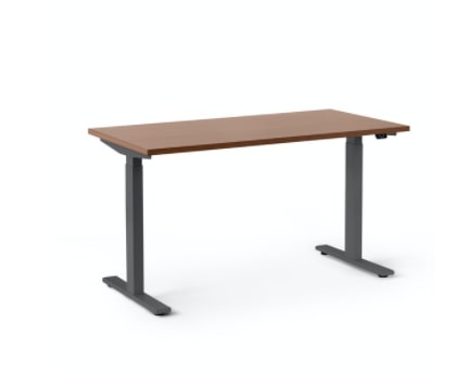 Adjustable Hight Double Desk - Wood/Black