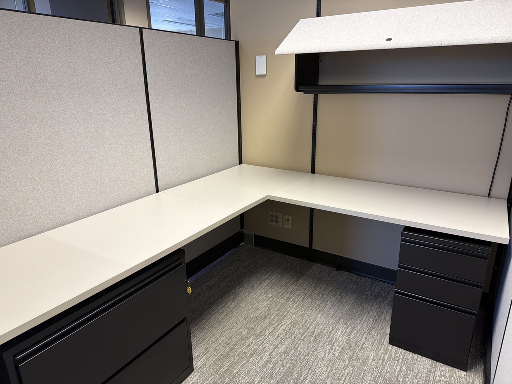 84x72 L SHAPED CUBICLE WORKSTATION