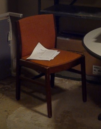 Red side chair wood