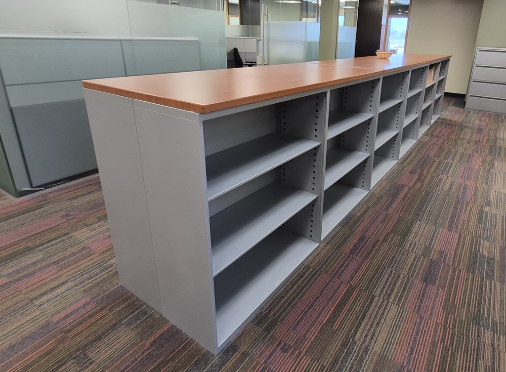 Bookcase 3 shelf with wood top