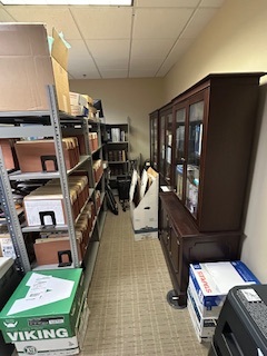 2 piece cabinet (tall) w glass doors