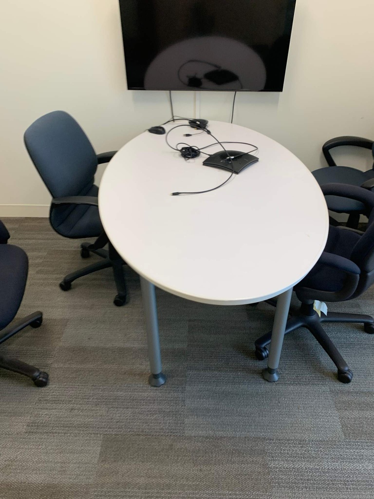 Oval Huddle Table White - Steelcase