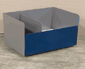 TN Mobile Storage Bin, Adjustable Divider, 18Wx13Dx13H