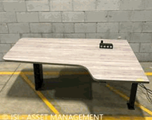 TEKNION MOCKUP - PANINSULA DESK, ELECTRIC HIGHT AJUSTABLE