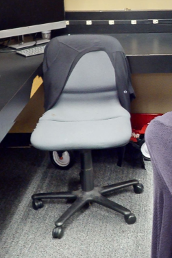 Grey task chair no arms