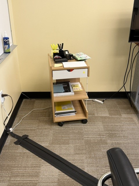 1-Drawer Office Supply Cart with 2 Shelves
