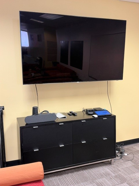 Black 4-Drawer Credenza