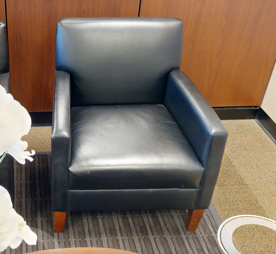 Black lounge chair