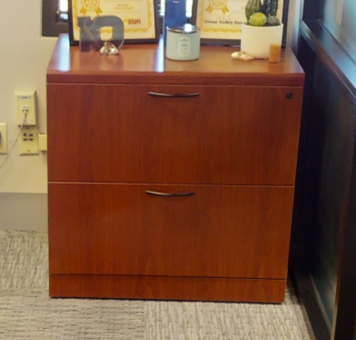 2D lateral wooden file cabinet