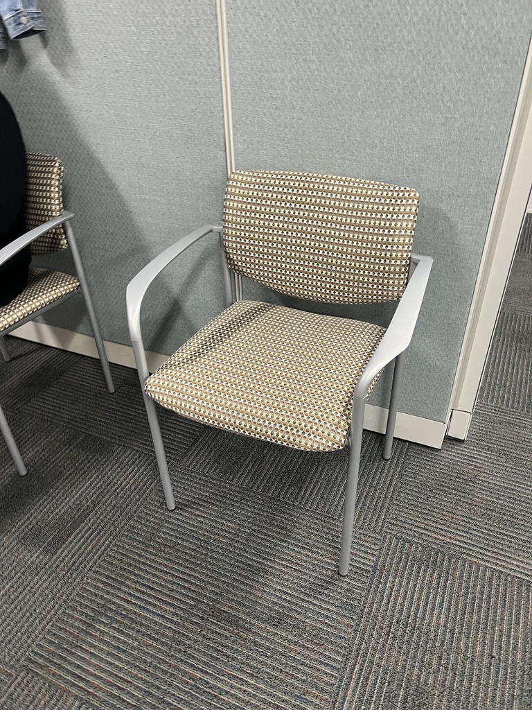brown and cream pattern chair