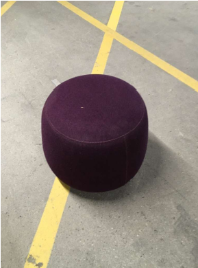 ROUND FABRIC STOOL