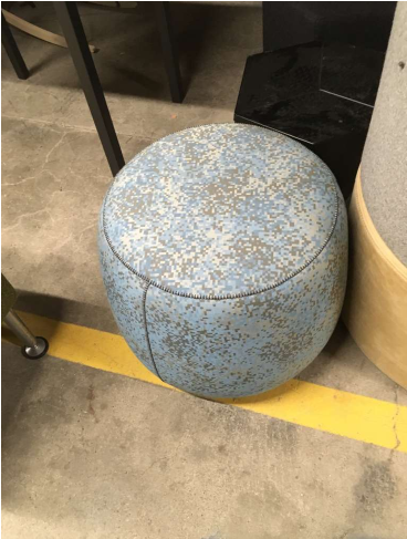 ROUND FABRIC STOOL