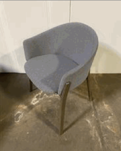 Zones Club Chair 4 Wooden Legs(Grey)