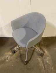 Zones Club Chair 5 Star Swivel (Light Grey)