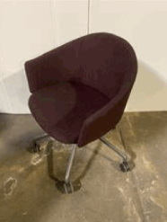 Zones Club Chair 5 Star Swivel(Burgundy)