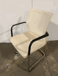 Projek Side Chair w/ Sled Base (Eggshell)