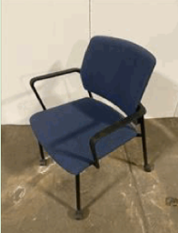 Around Guest Chair Upholstered ,Mesh Back (Blue) w/(Black) Base