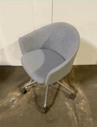 Zones Club Chair 5 Star Swivel (Light Grey)