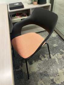 Pink seat black 4 leg base