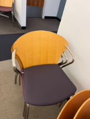 PURPLE STACK CHAIRS