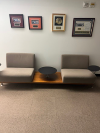 GREY 2 SEATER/TABLE COMBO