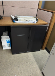 BLACK STORAGE CABINET