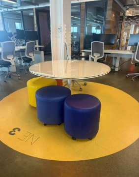 Round Glass Top Table