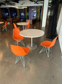 Orange Chairs  - Round Tables