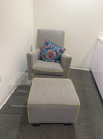 Grey Chair and ottoman