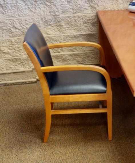 Black guest chair
