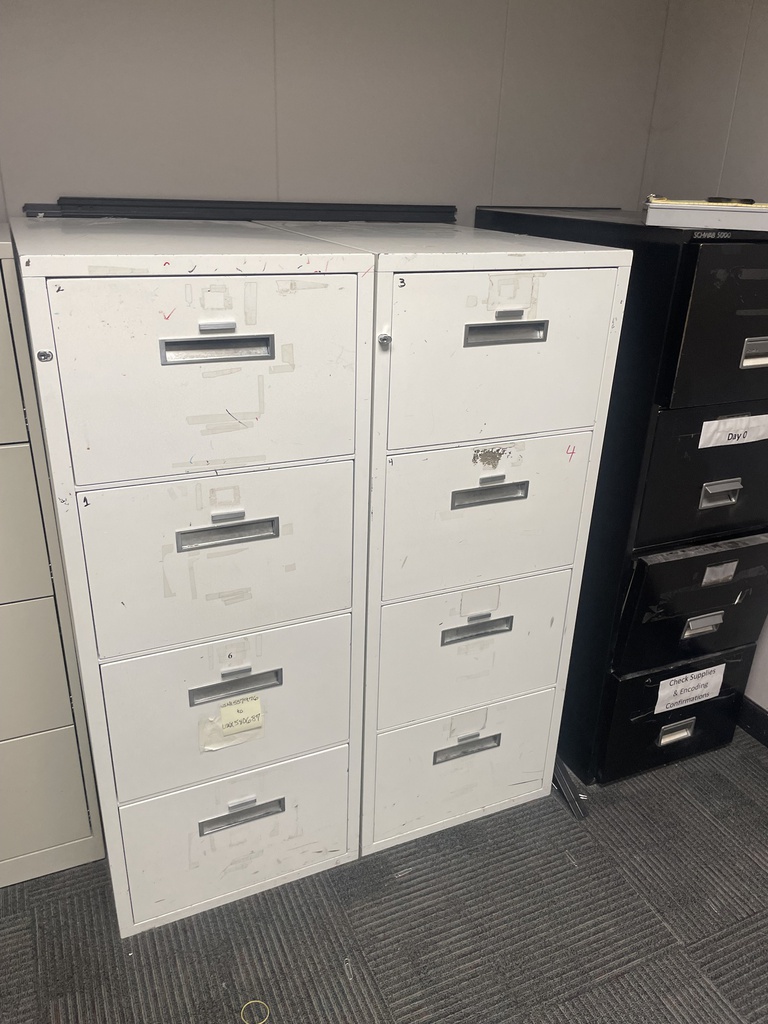 Fireproof 21" white lateral file