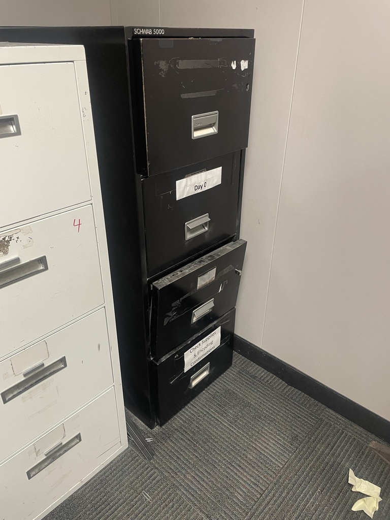 Fireproof 21" black lateral file