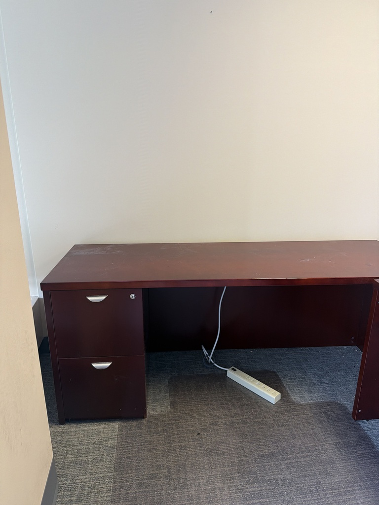 72 x 24 x 28 1/2 DESK w/ FILING CABINET