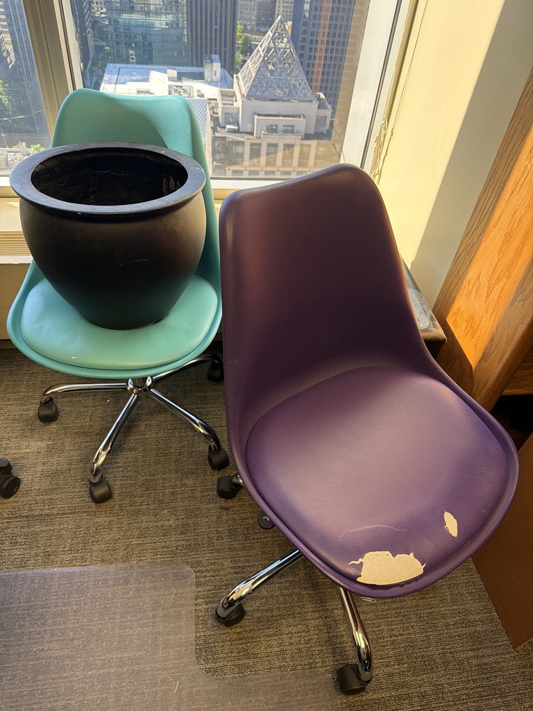 LEATHER ROLLING CHAIRS