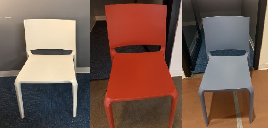 Plastic Chairs 3 colours (Majority white)