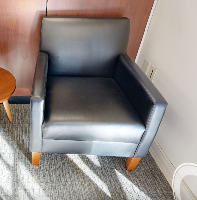 Navy lounge chair