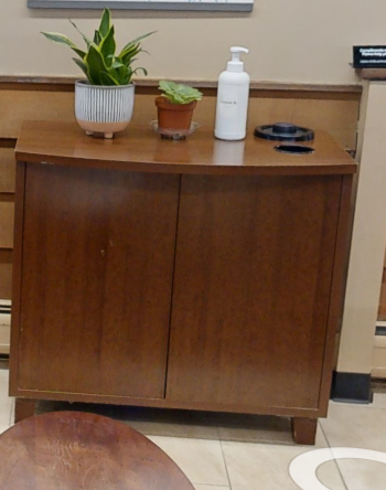 2 door wood cabinet