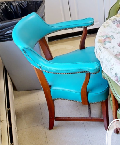 Teal guest/side chair