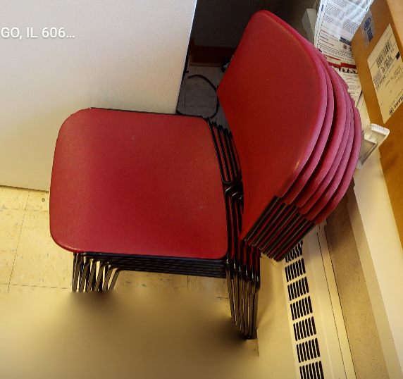 Red cafe chair
