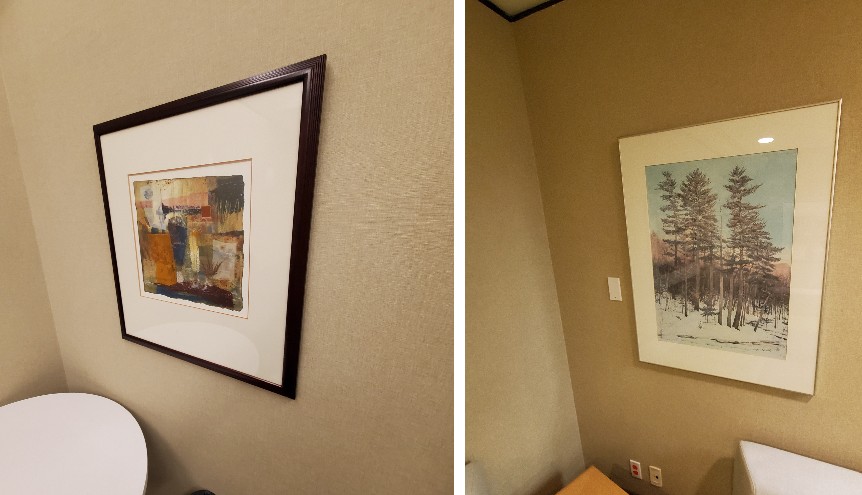 Various Pieces of artwork, most in glass
