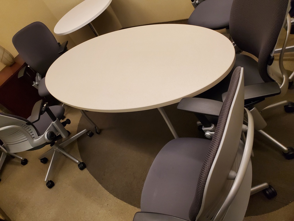 3' x 6' Oval laminate 4 person meeting table